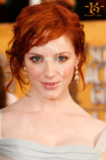 Christina Hendricks Cum Facial Fake